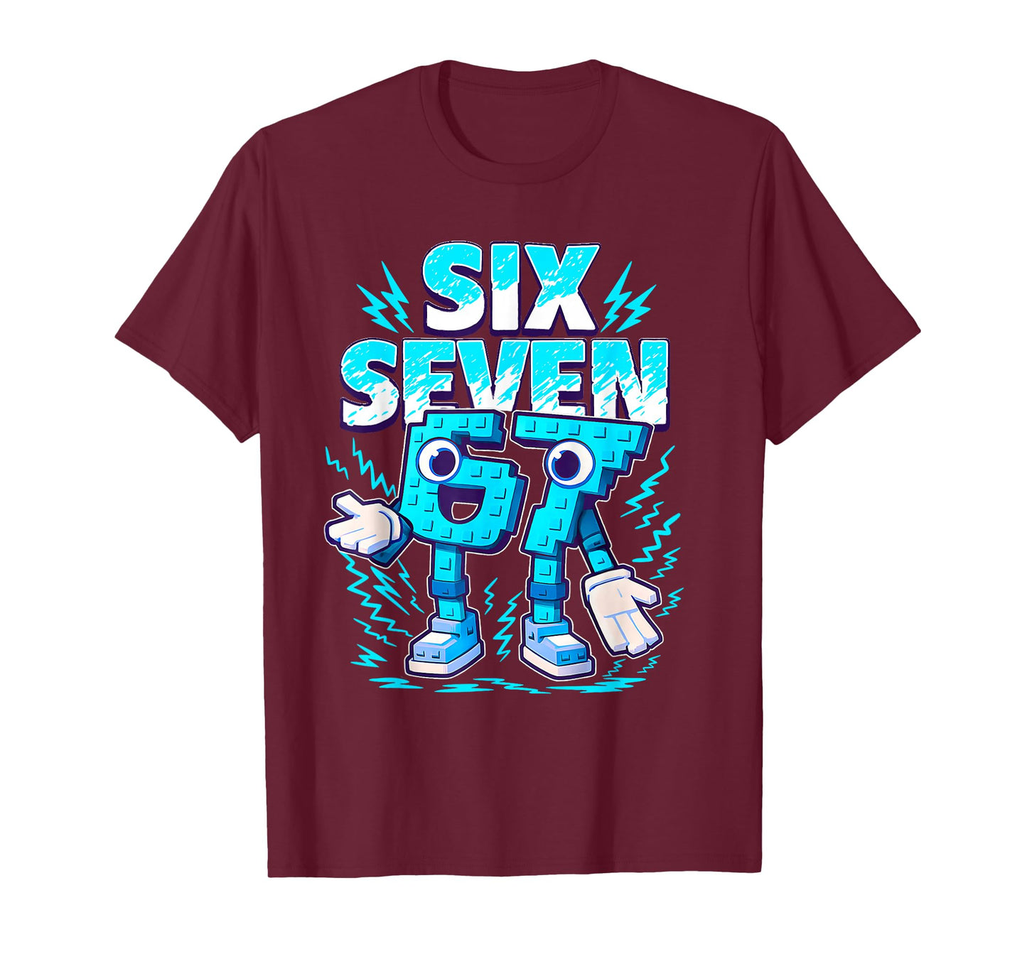 Funny Meme 67 Six Seven 6 7 Italian Brainrot Boys Kids Teens T-Shirt
