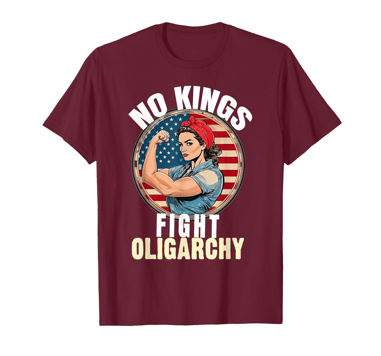 No Kings Fight Oligarchy Patriotic T-Shirt