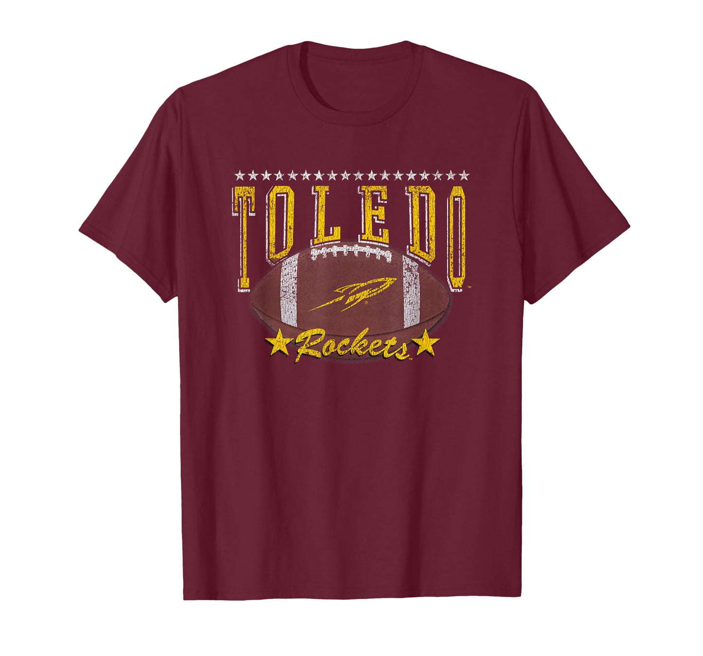 Toledo Rockets Football Vintage Stars Navy T-Shirt