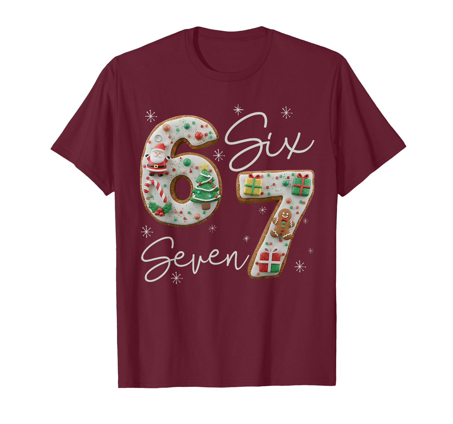 6 7 Six Seven Gen Z Alpha Meme Slang Holiday Merry Christmas T-Shirt