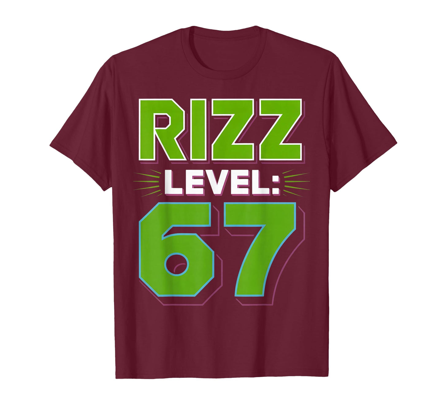 Rizz Level 67 Meme Shirt Youth Trend Six Seven 6 7 Meme 6 7 T-Shirt