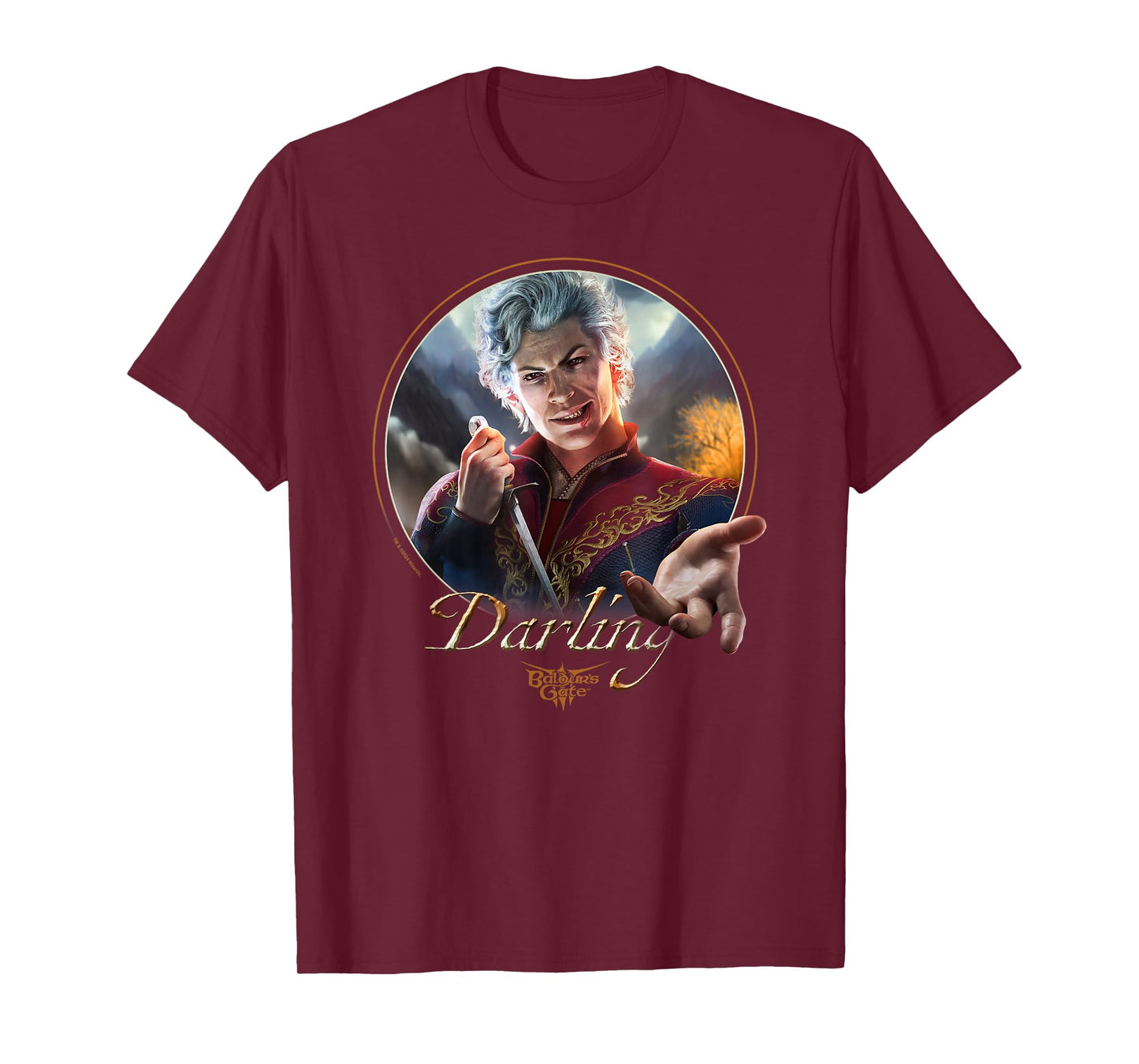 Dungeons & Dragons Darling Astarion Ancunín Vintage Portrait T-Shirt
