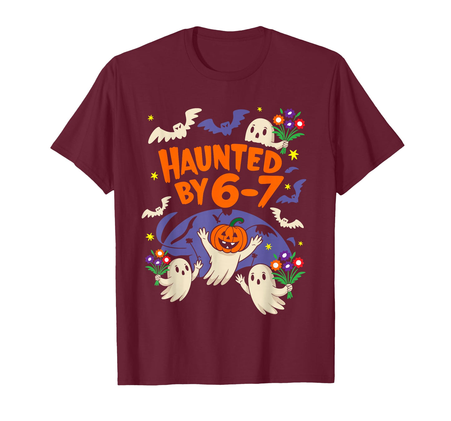 Haunted by 67 Funny Six Seven Meme Spooky Ghost Halloween T-Shirt