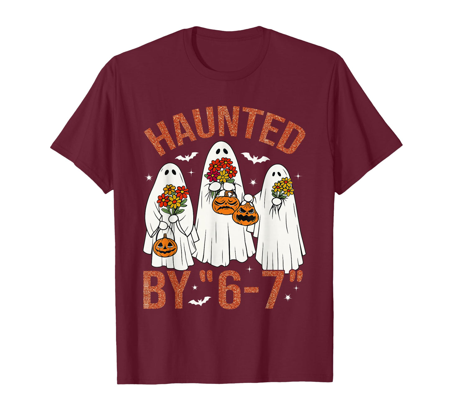 67 Meme Cute Boo Halloween Costume Haunted by 6 7 Six Seven T-Shirt