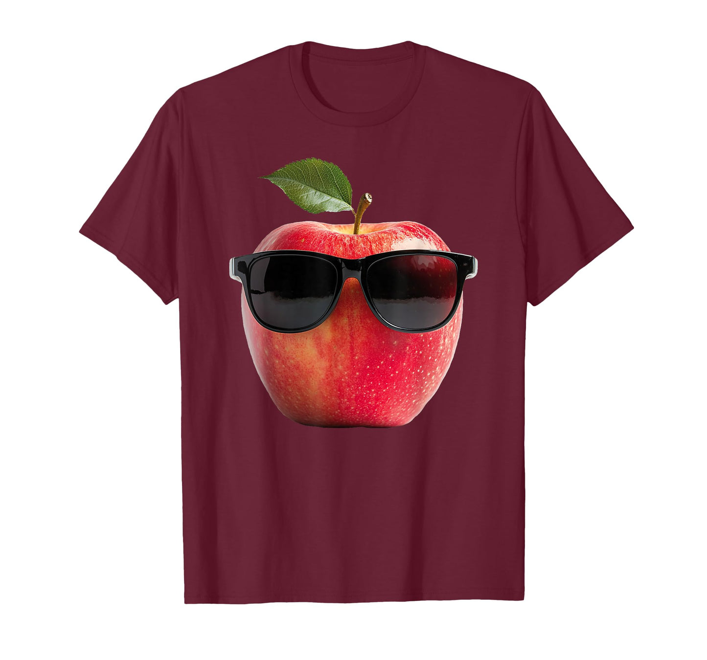 Apple Wearing Sunglasses Funny Fruit Costume Graphic T-Shirt