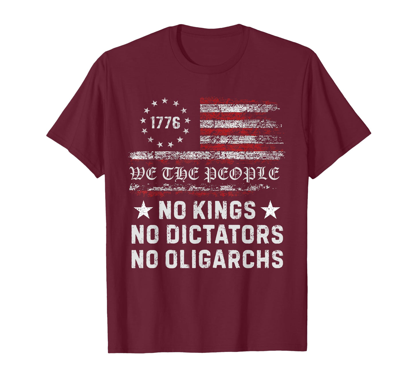 No Kings No Dictators No Oligarchs In America - Funny T-Shirt