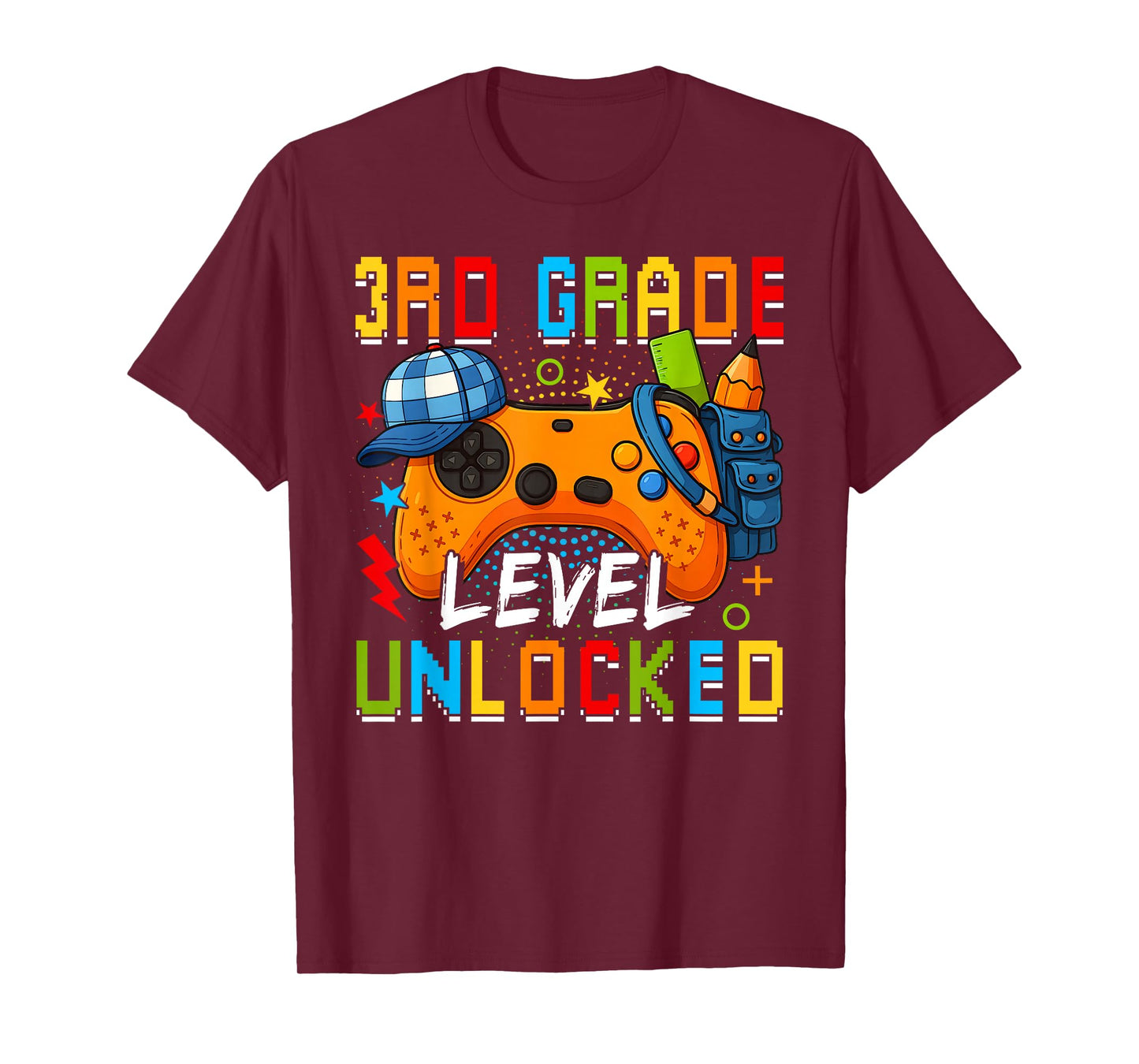 3rd Third Grade Level Unlocked Video Game Back To School T-Shirt