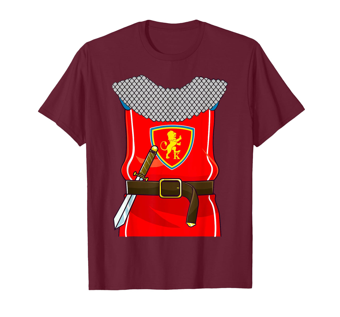 Knight Costume Knights Armor Sword Halloween Kids Boys Men T-Shirt