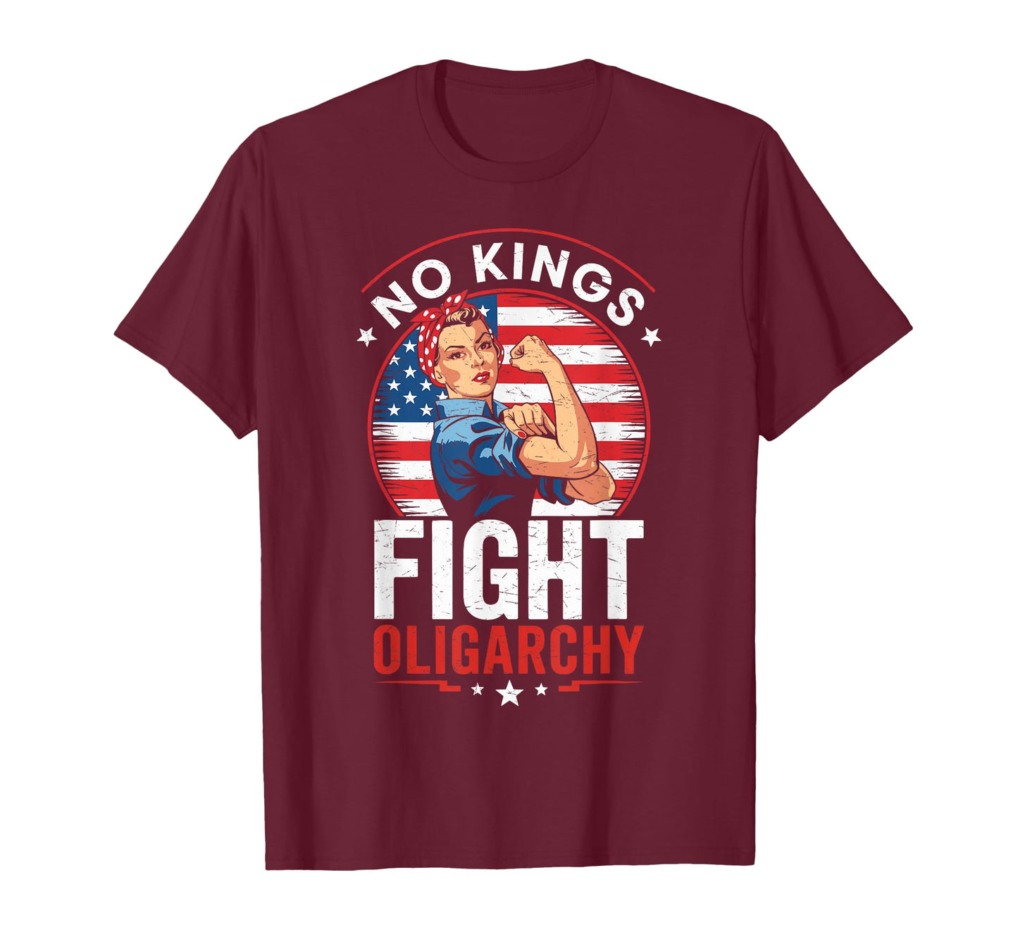 Fight Oligarchy Protest Sign Democracy No Kings In America T-Shirt