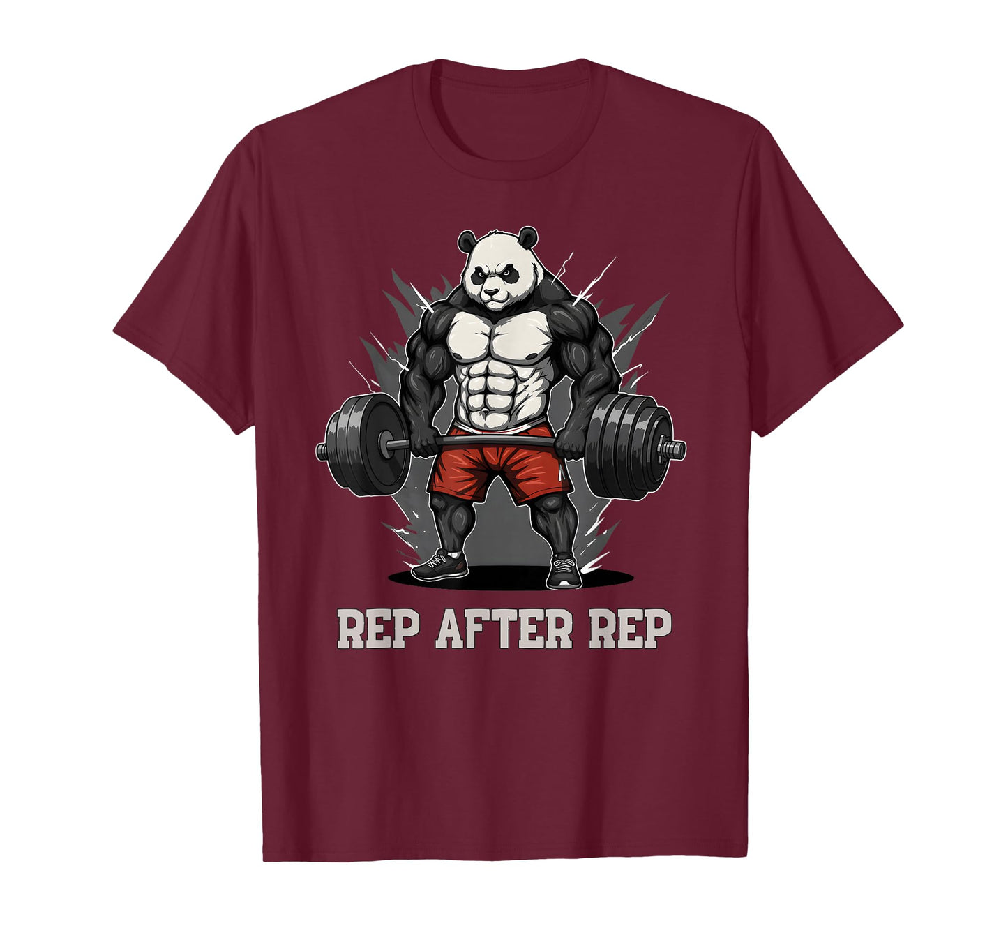 Anime Panda Pump Covers Gym Men Women Workout T-Shirt