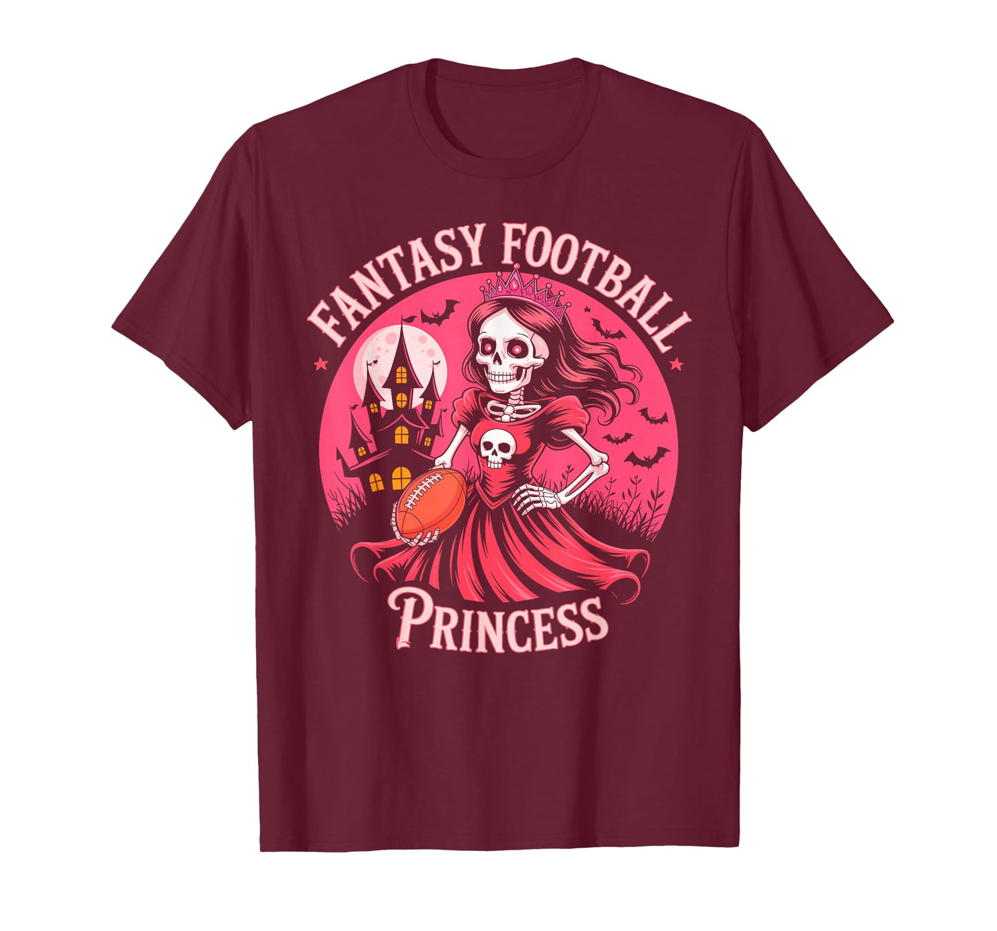 Fantasy Football Loser Princess Tee Halloween Skeleton T-Shirt