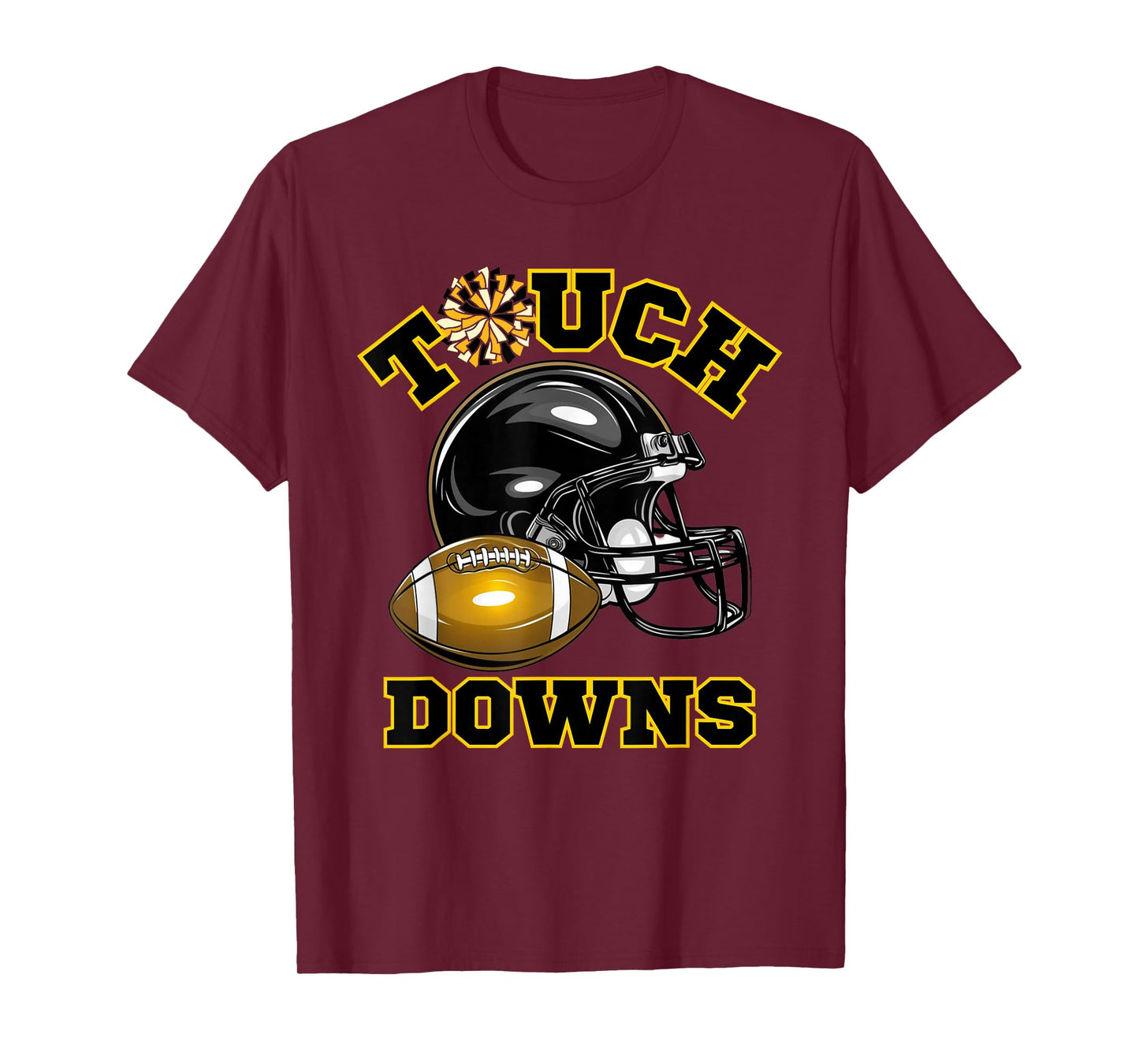 Black Gold Touchdown Day Football Game High School Matching T-Shirt
