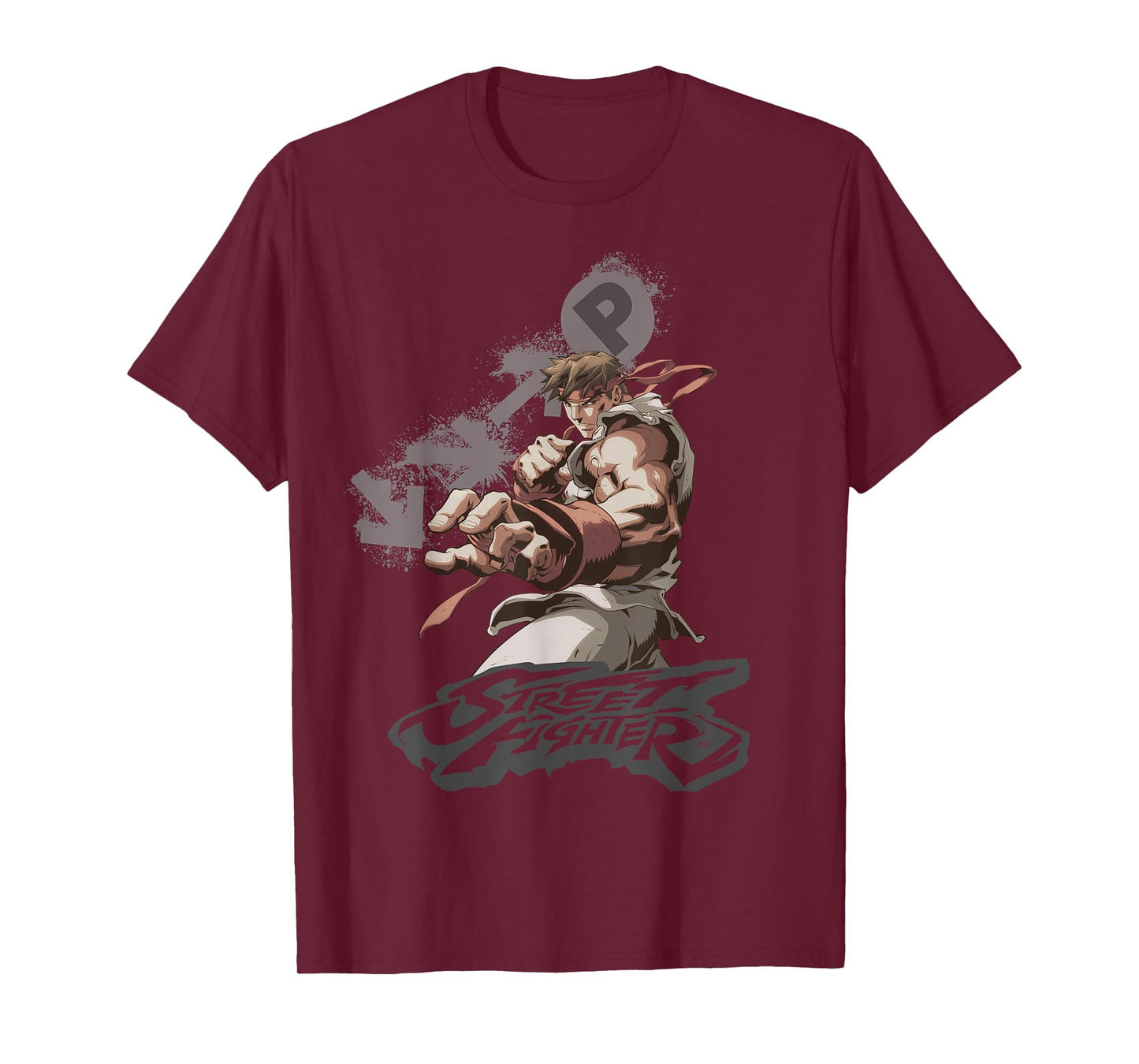 Street Fighter Ryu Portrait Fireball Epic Showdown Gamer T-Shirt