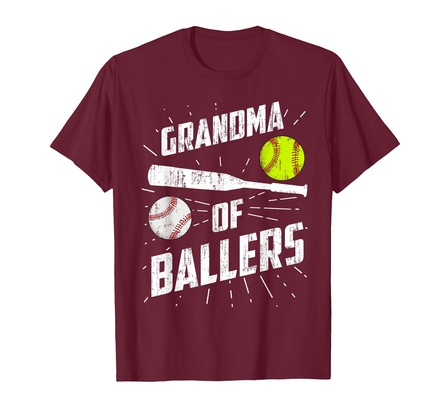 Grandma Of Ballers Funny Baseball Softball Mothers Day Gift T-Shirt