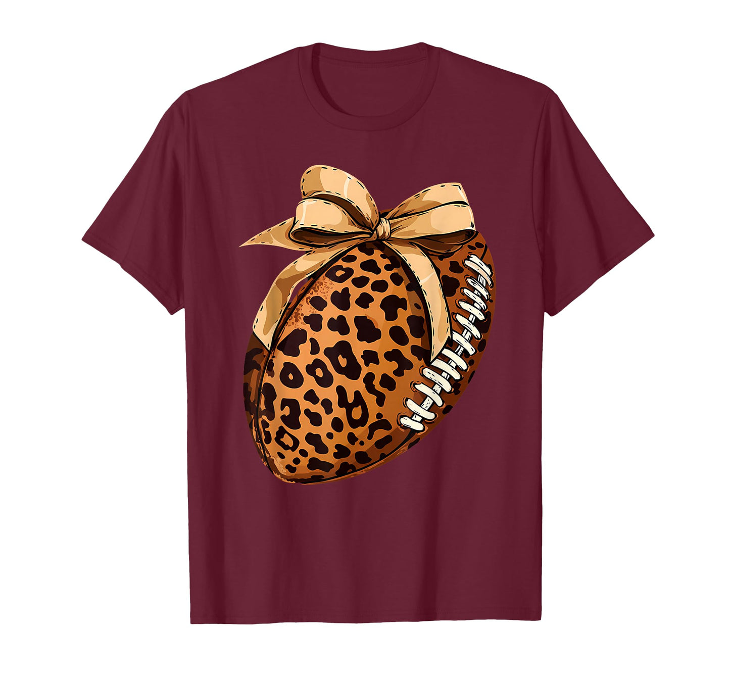 Cute Football Coquette Bow Cute Football Player T-Shirt