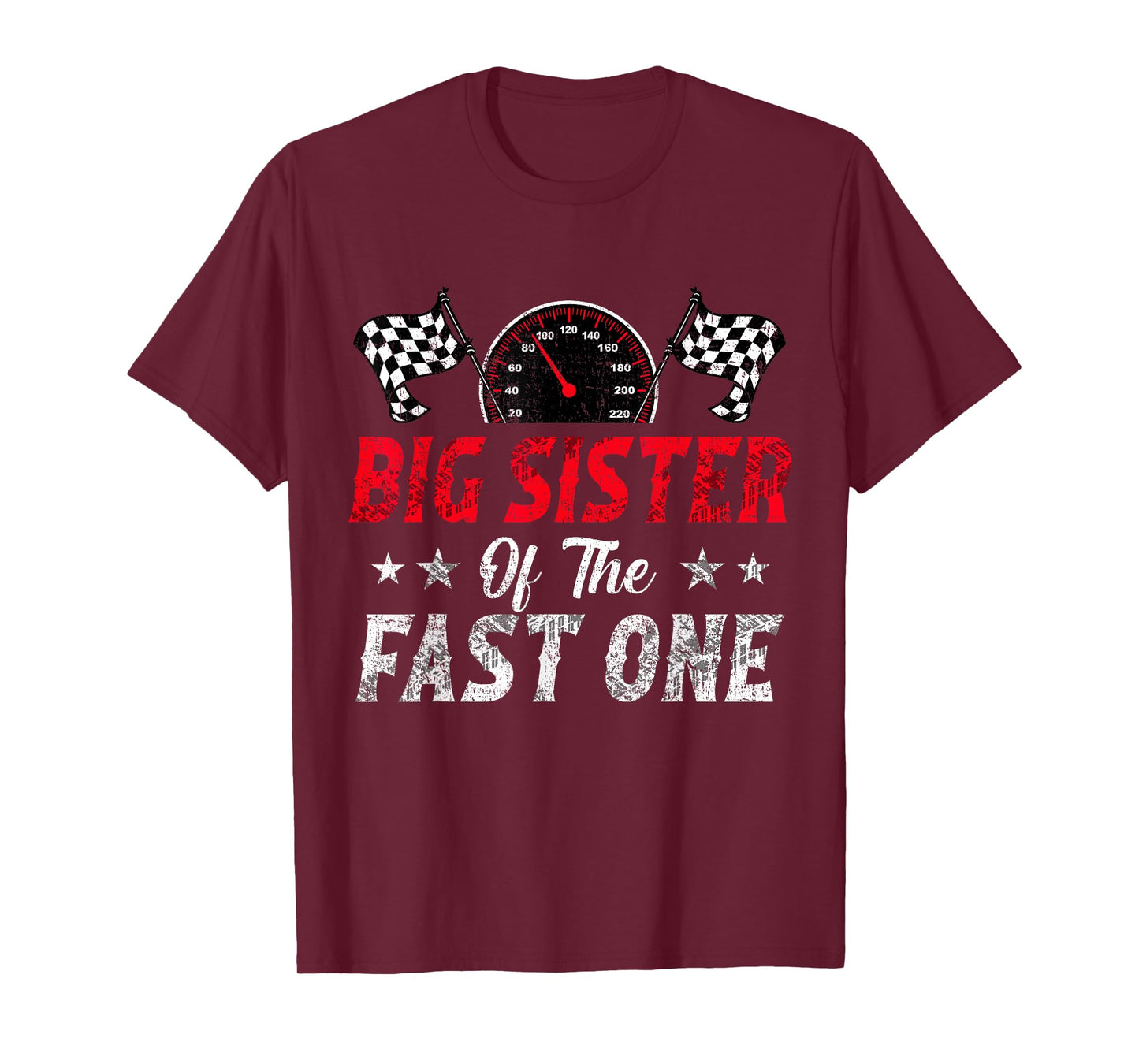 Big Sister Of The Fast One 1st Birthday Racing Car Family T-Shirt