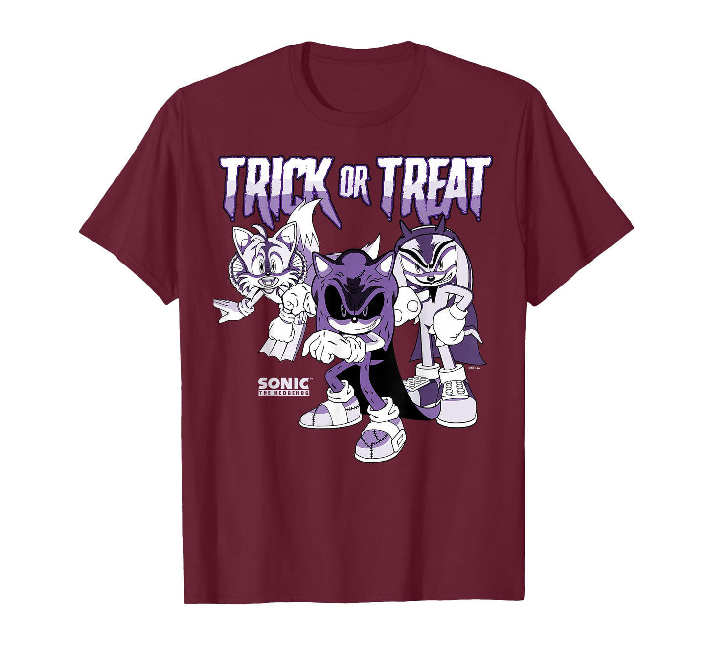 Sonic The Hedgehog Halloween Trick Or Treat Monster Costumes T-Shirt