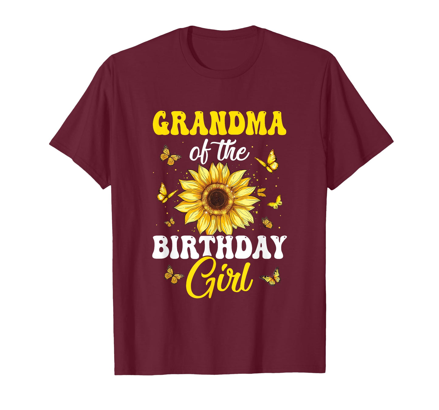 Grandma Of The Birthday Girl Sunflower Party Family Matching T-Shirt