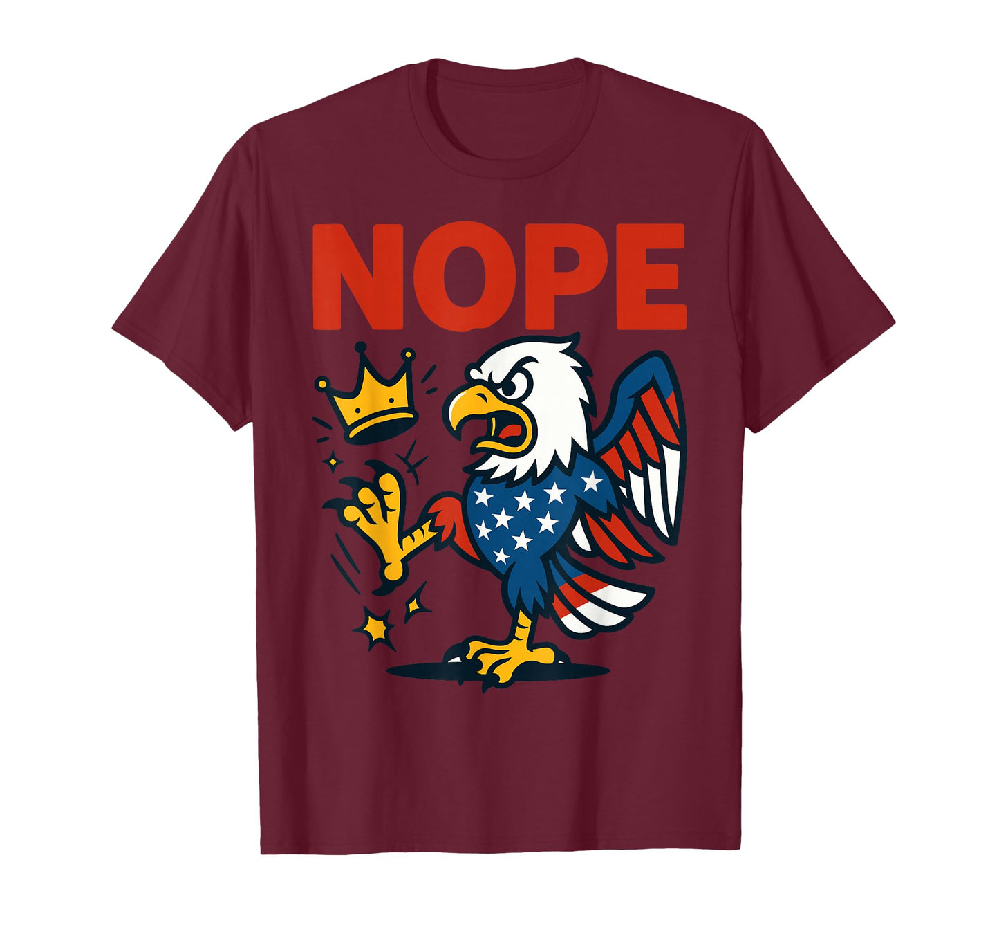 No Kings Nope Bold Minimal Protest Statement T-Shirt