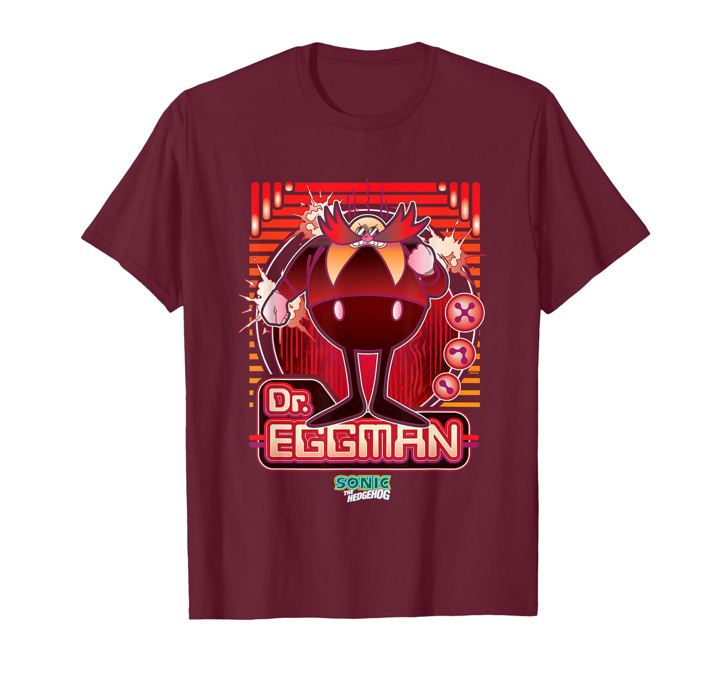 Sonic The Hedgehog Dr. Eggman Furious Portrait Retro T-Shirt