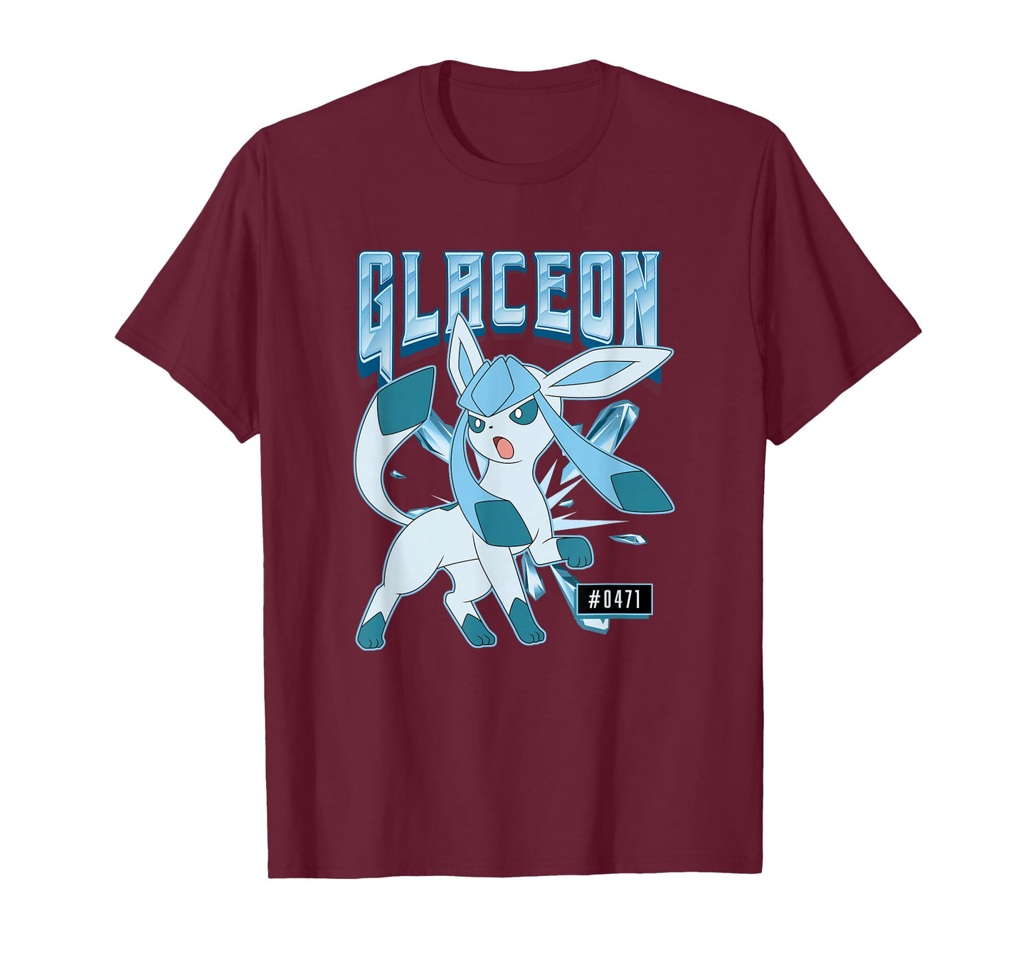 Pokémon Glaceon #0471 Ice Type Eeveelution Portrait T-Shirt