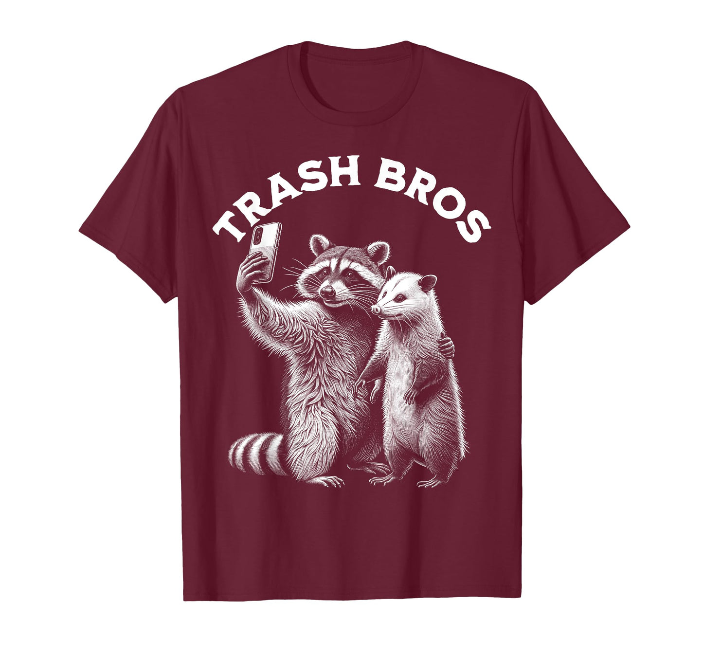 Opossum Racoon Trash Bros Selfie Funny Meme Possum Graphic T-Shirt