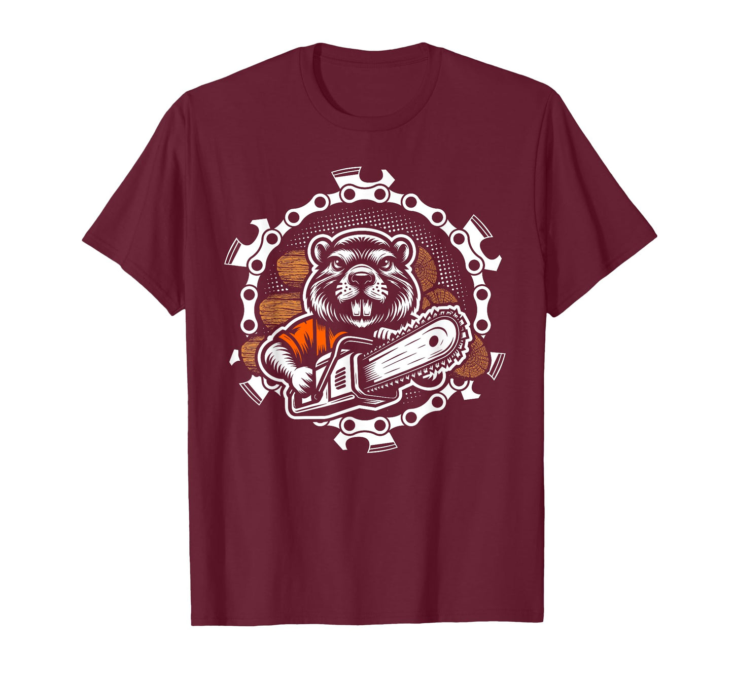 Beaver Lumberjack Forest Worker Chainsaw Wood T-Shirt