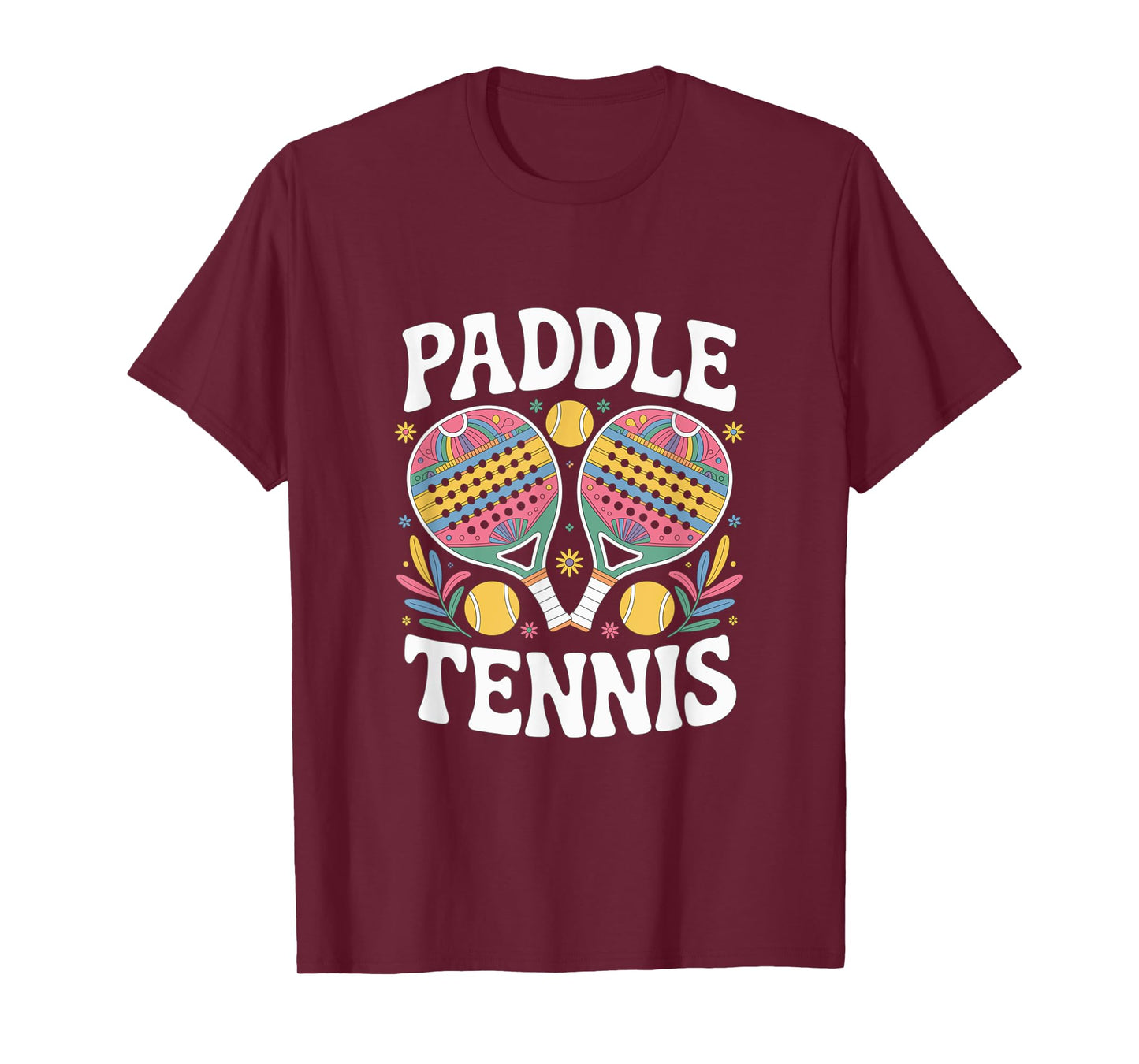 Paddleball Boho Racket Sports Paddle Tennis T-Shirt