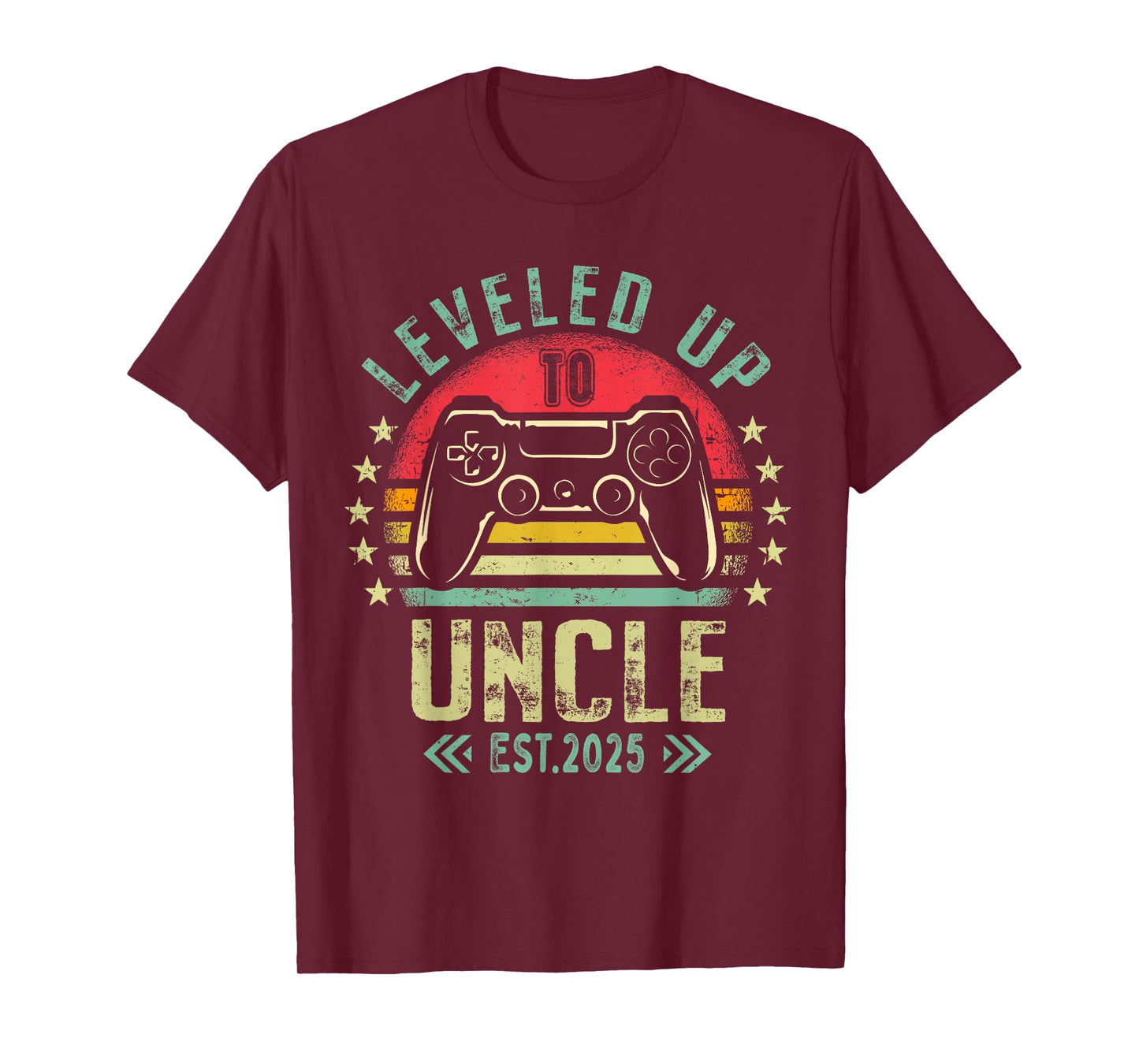 Gaming Uncle Pregnancy Announcement For Soon To Be Uncle 2025 Promoted To Uncle Level Unlocked Black T-Shirt