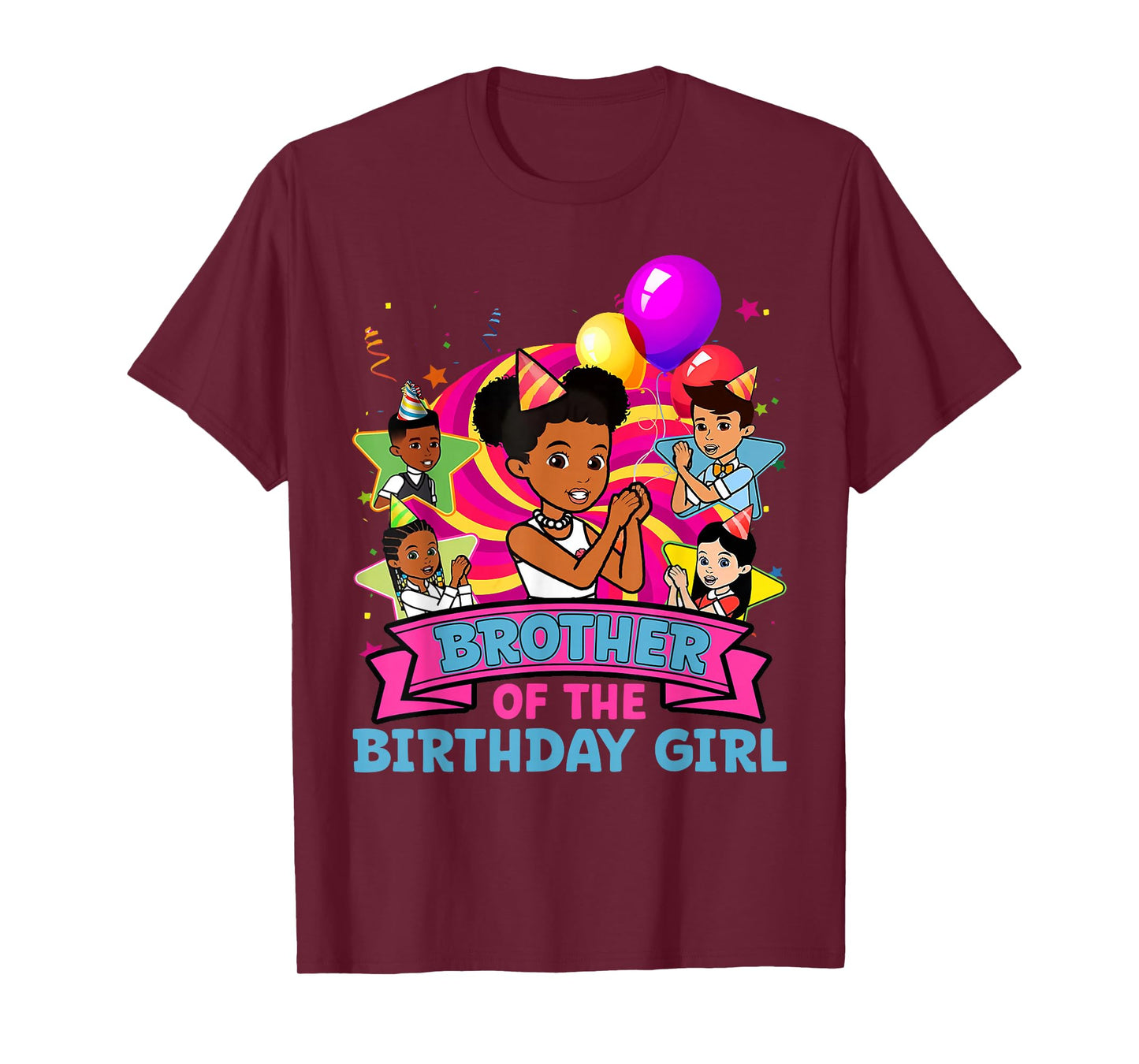 Brother the Birthday Girl Party Pink Doll Family Decorations T-Shirt