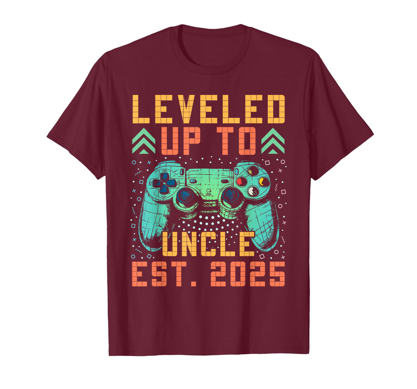 Promoted To Uncle 2025 Leveled Up To Uncle Est 2025 Gaming T-Shirt