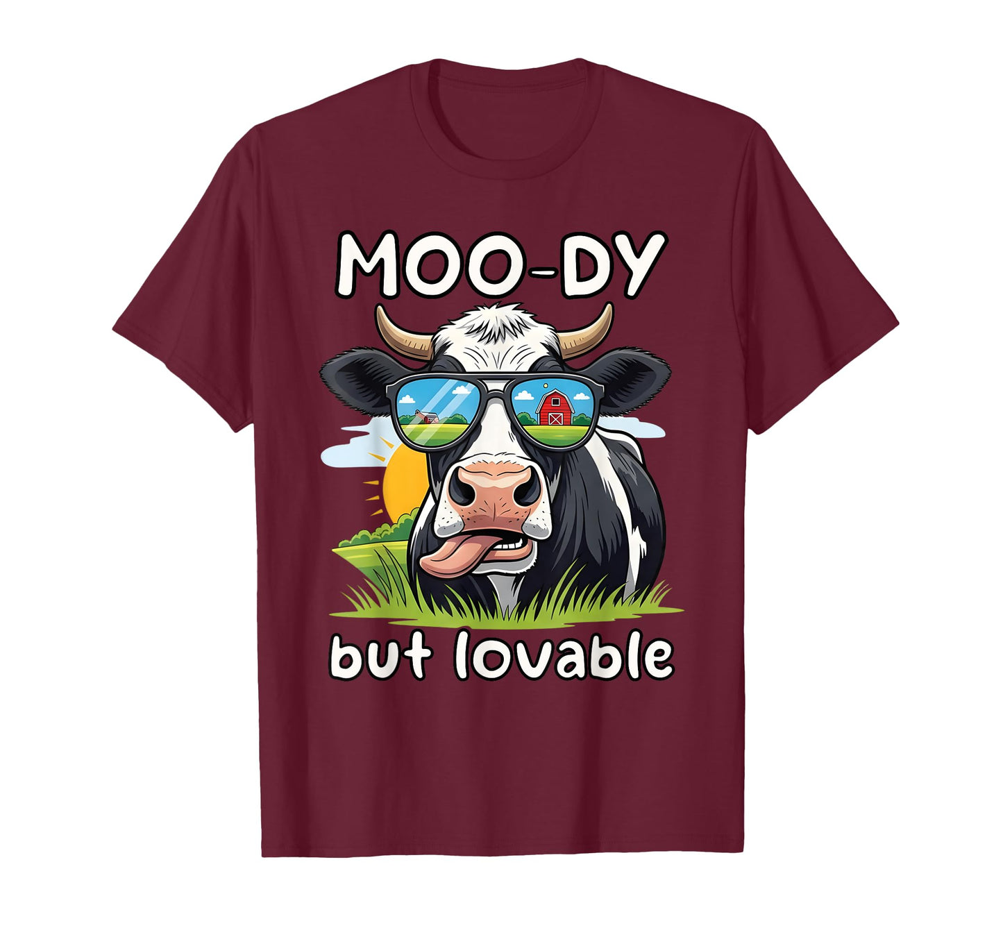 Moo-dy But Lovable Cow - Funny Farmer T-Shirt