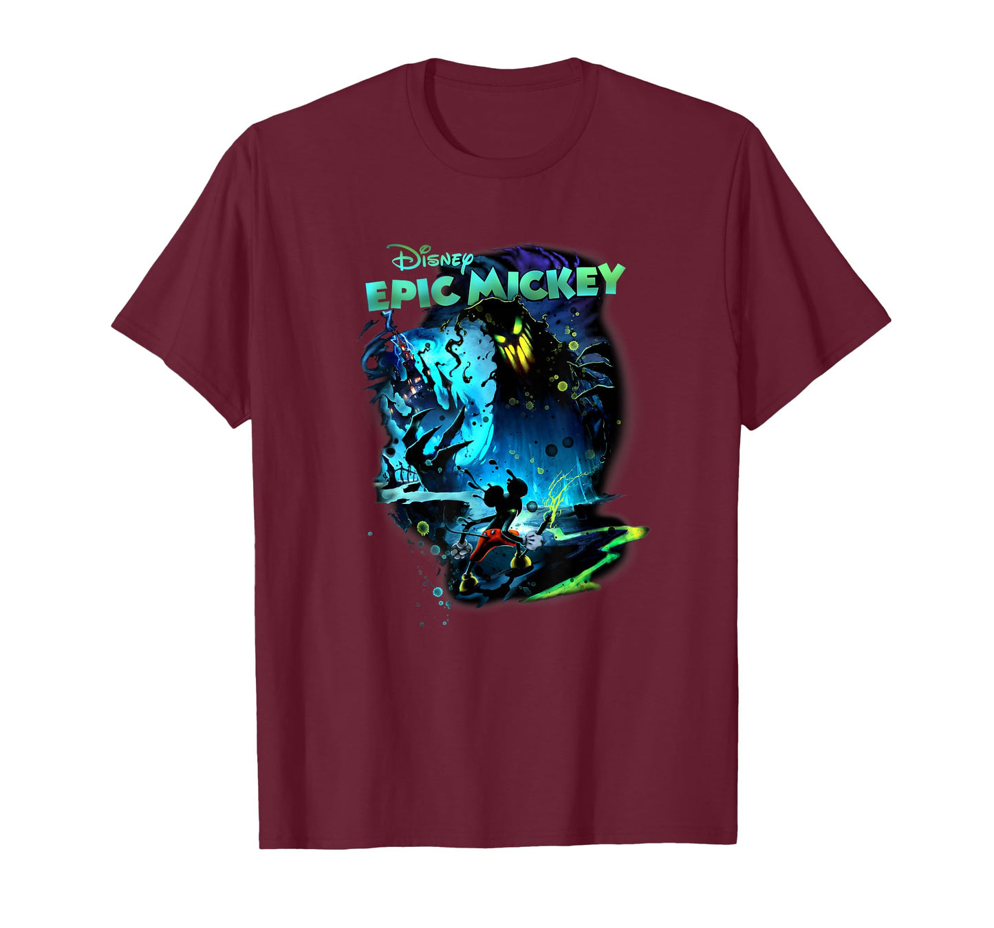 Disney Epic Mickey Shadow Blot Battle Poster T-Shirt