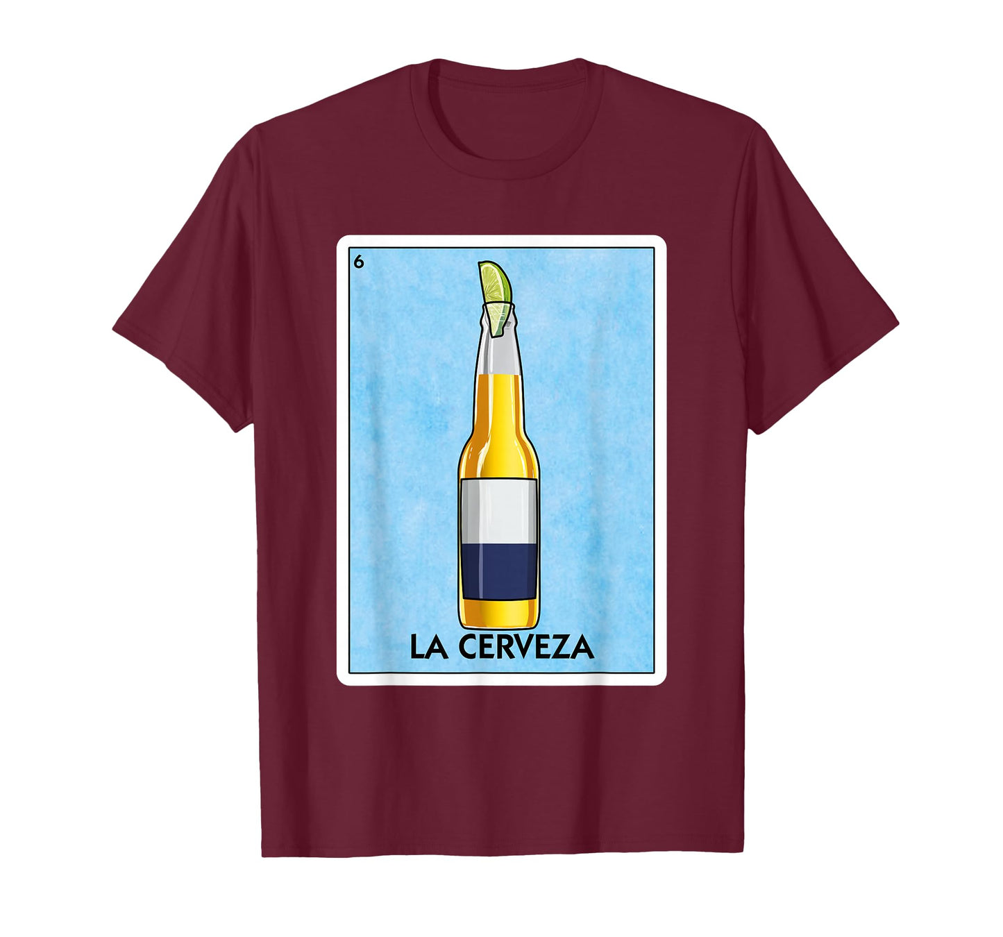 La Cerveza Mexican Beer With Lime Mexican Card Game T-Shirt