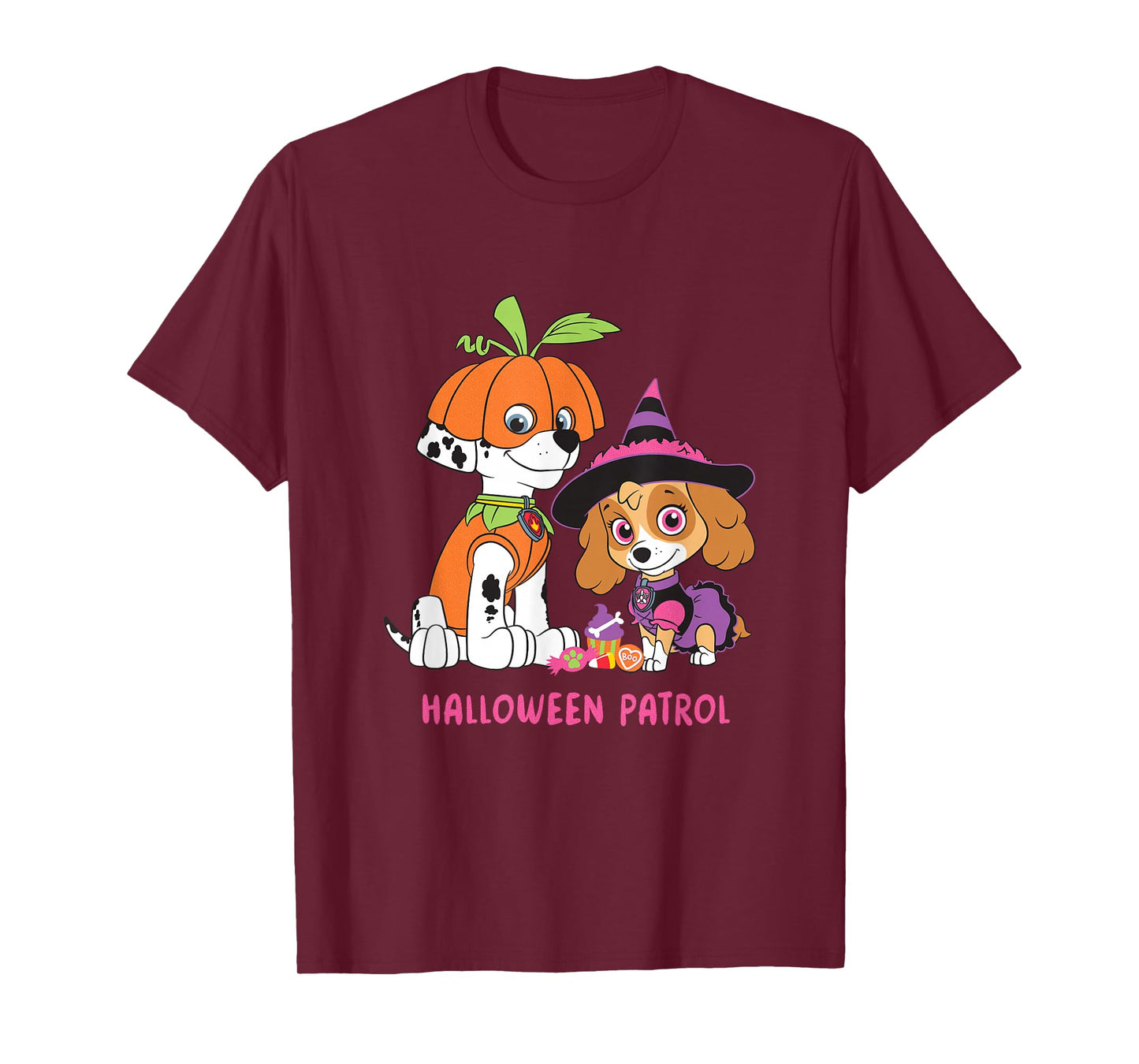 Paw Patrol Halloween Patrol Pumpkin And Witch Pups T-Shirt