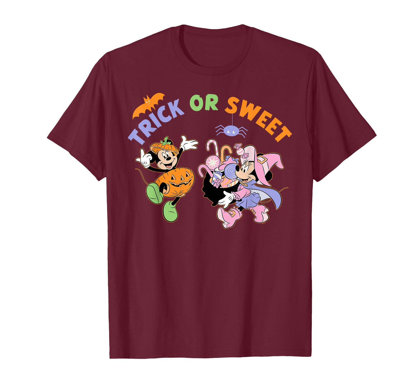 Disney Mickey & Minnie "Trick or Sweet" Cute Halloween T-Shirt