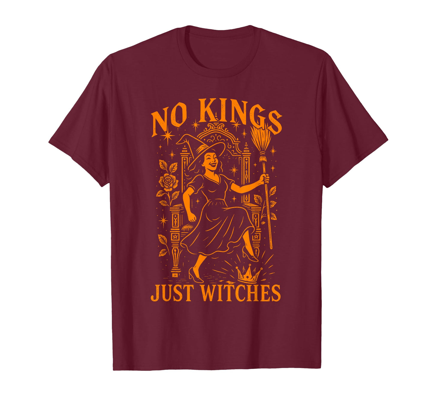 No Kings Just Witches Funny Witchcore Halloween T-Shirt
