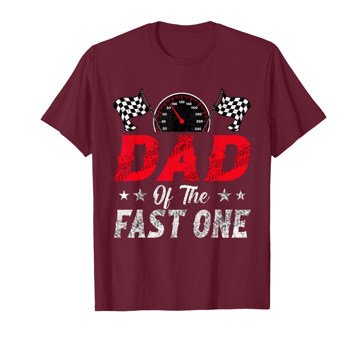 Dad Of The Fast One 1st Birthday Racing Car Family T-Shirt
