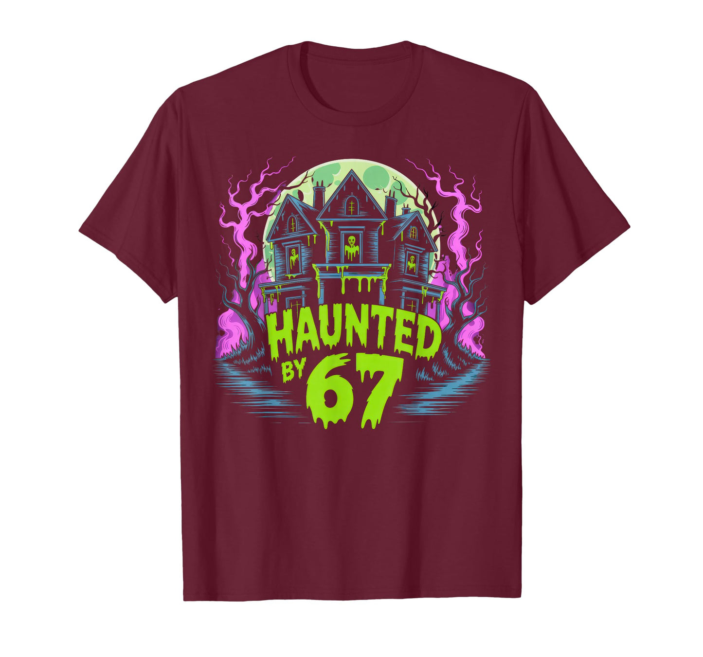 67 Meme Halloween Costume Haunted by 6-7 Brainrot Six Seven T-Shirt