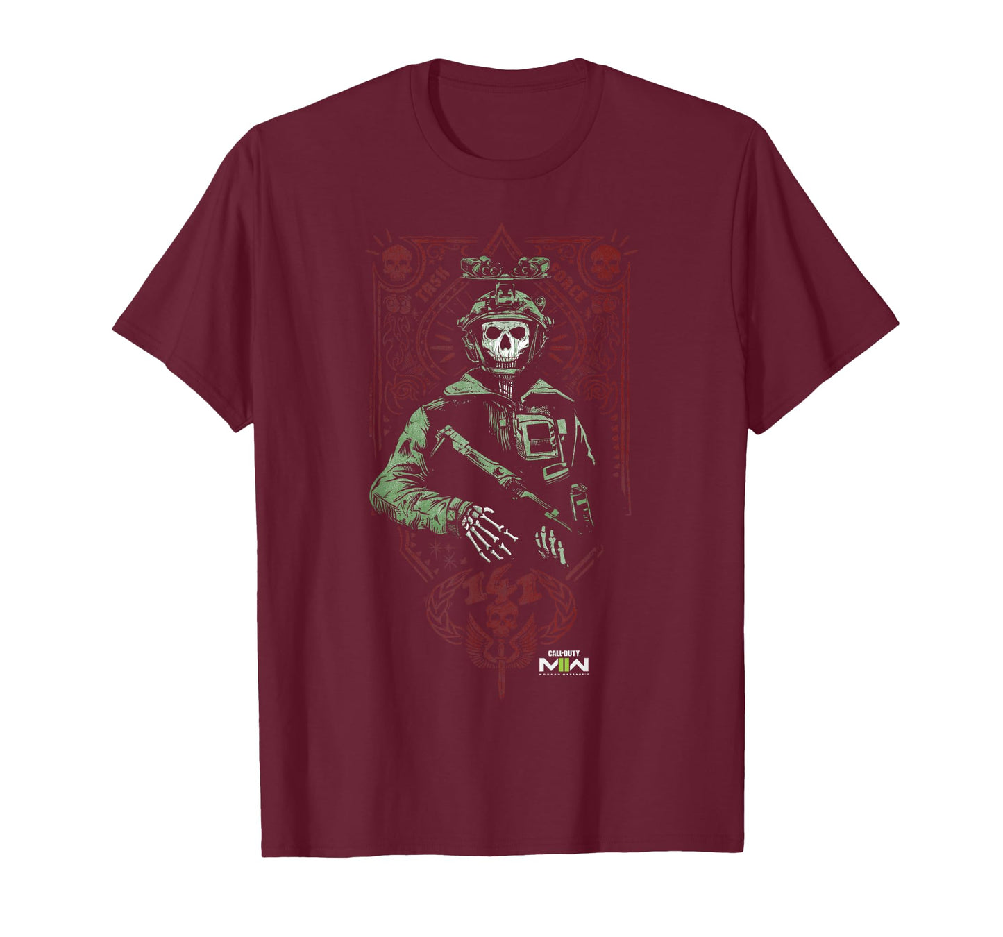 Call of Duty: Modern Warfare 2 Ghost Playing Card Portrait T-Shirt