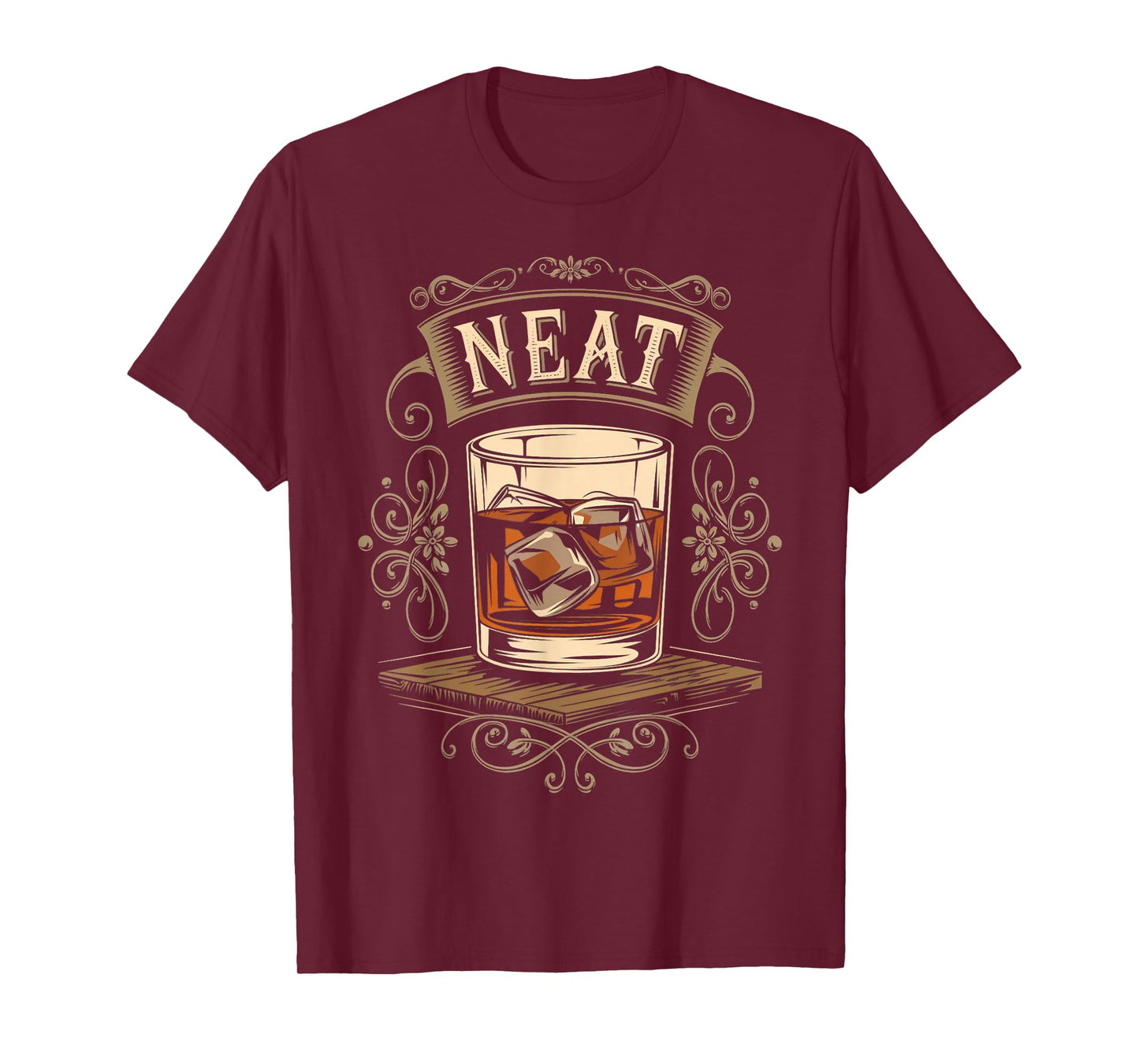 NEAT Drink Bourbon Drinking Lover Whiskey Bourbon T-Shirt