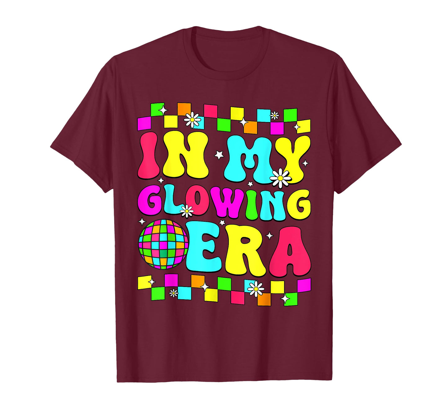 Retro Bruh We are Glowing in My Glowing Era Colorful T-Shirt