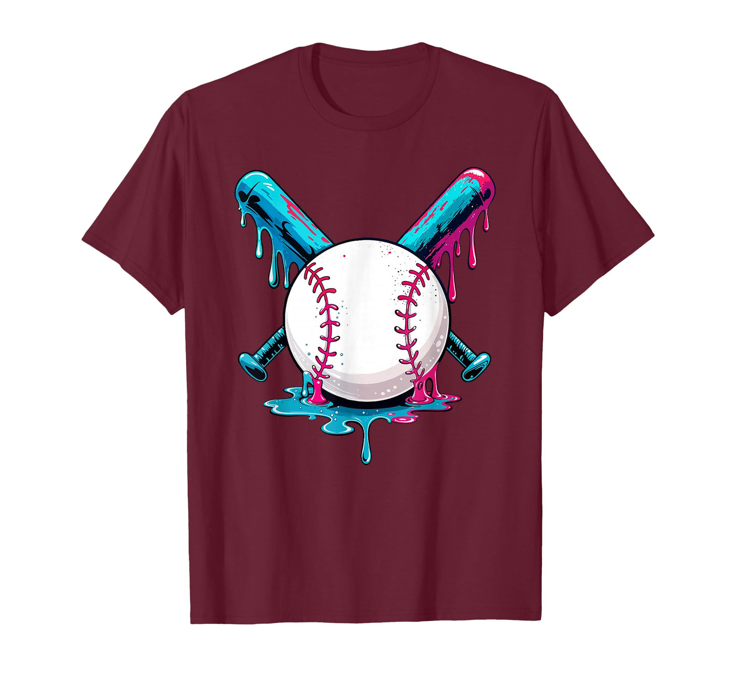 Ice Cream Baseball Drip with Sprinkles Funny Sport Lovers T-Shirt