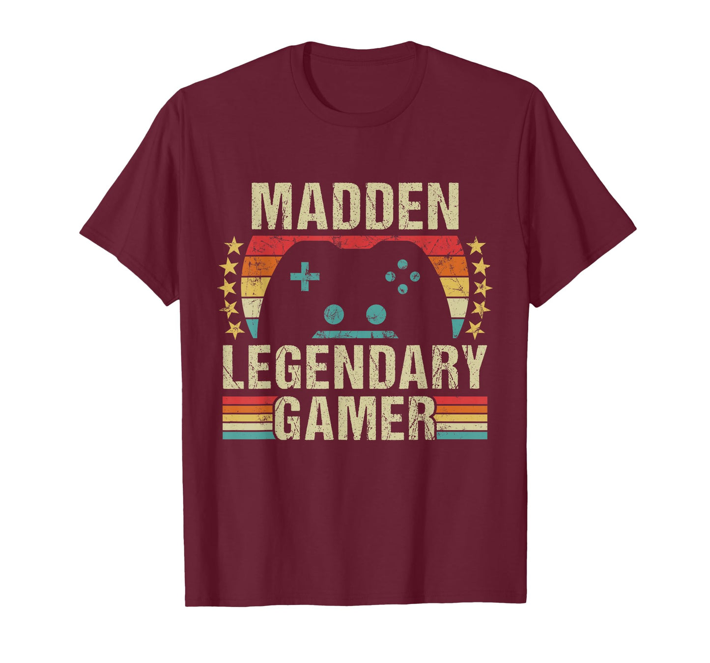 Madden Gamer Retro Gaming Vintage Game Personalized 70s T-Shirt