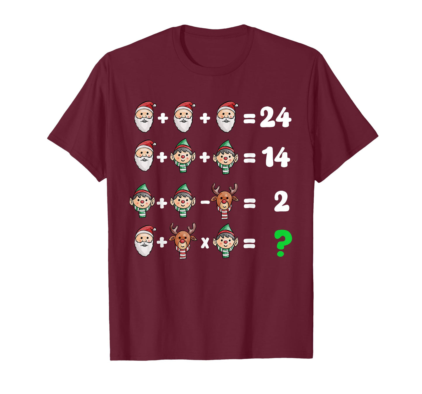 Order of Operations Quiz Christmas Math Teacher Xmas Math T-Shirt