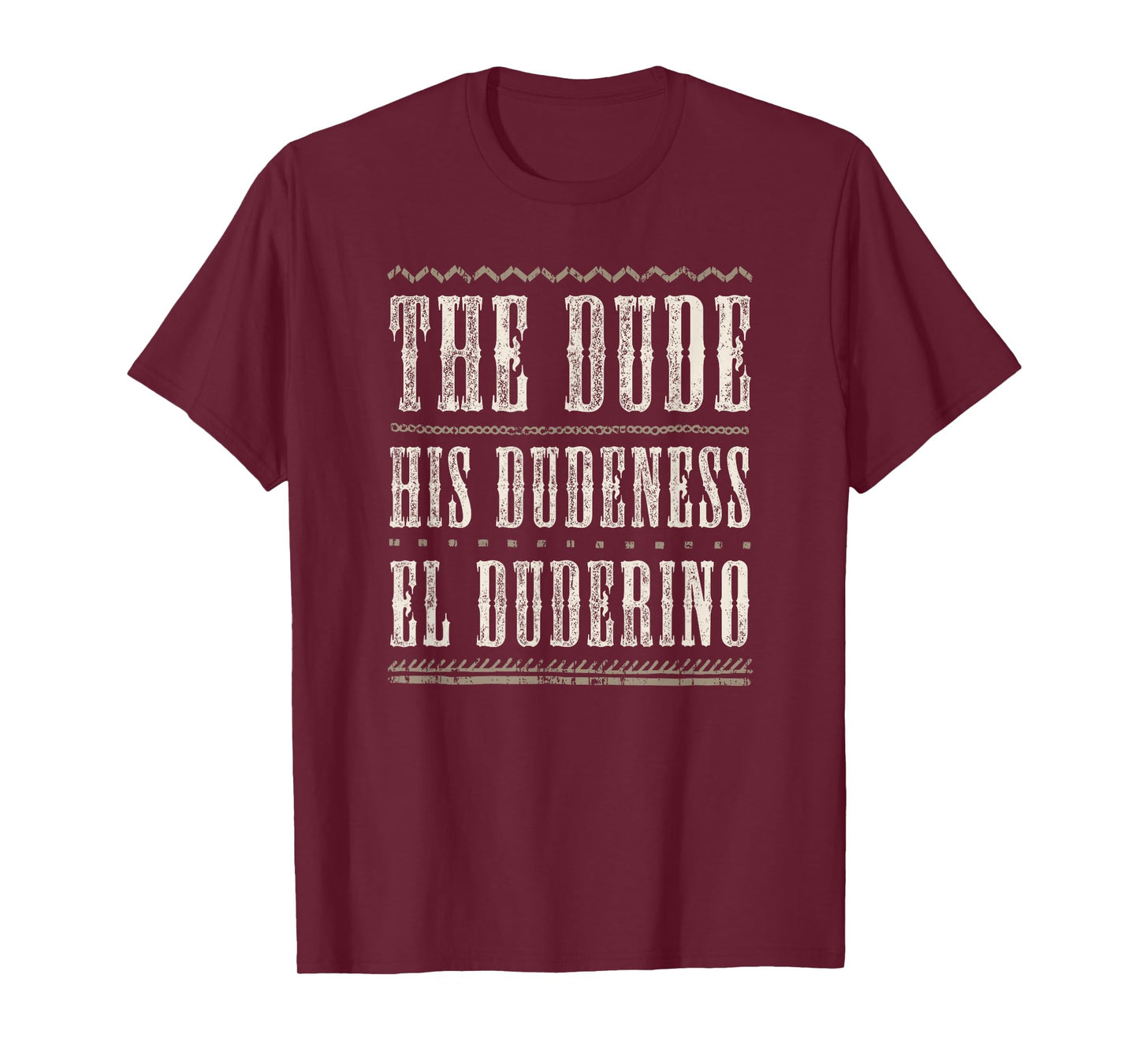 The Dude T Shirt His Dudeness, El Duderino, Cool Vintage Tee T-Shirt