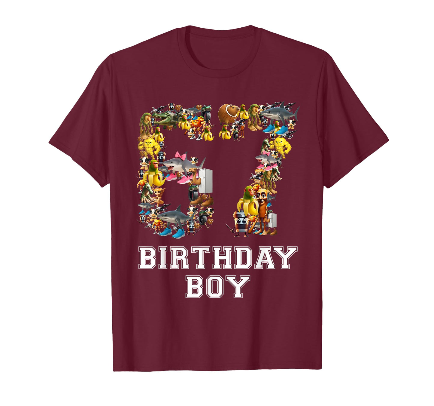 67 Six Seven Birthday Boy Italian Brainrot Meme T-Shirt