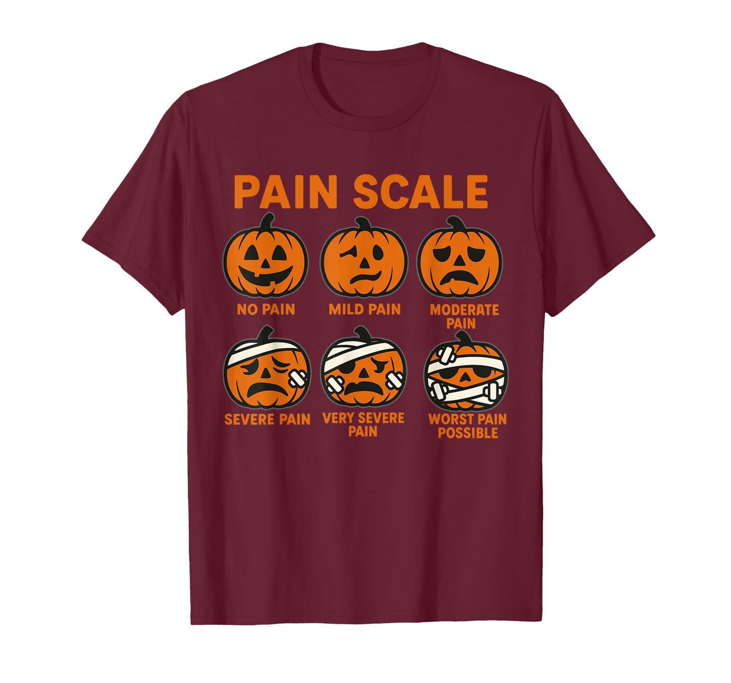 Funny Nurse Pain Scale Halloween Medical Staff ER Doctor T-Shirt