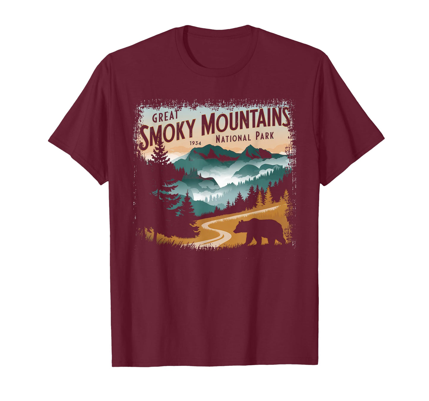 Great Smoky Mountains National Park Tshirt Men Women Bear T-Shirt