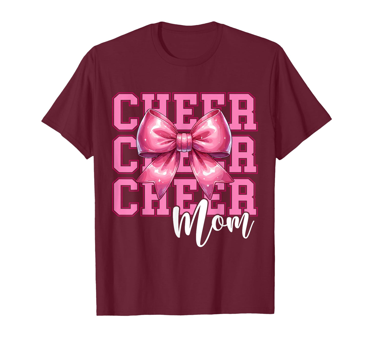 Cheer Mom Cheerleader Coquette Bow Mom Mother's Day T-Shirt